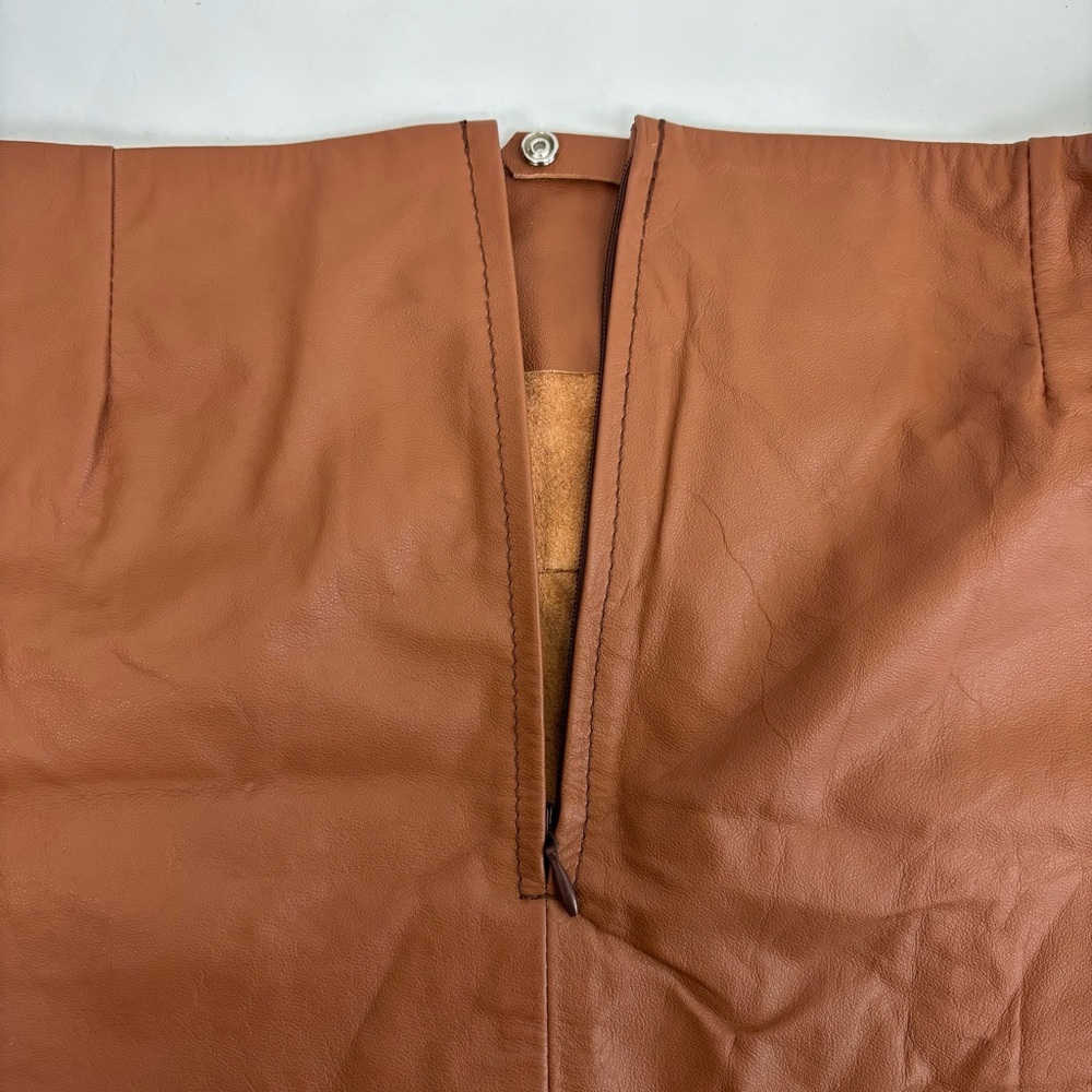 Tach Clothing Soleil Leather Skirt in Brown Size XS - Picture 6 of 10